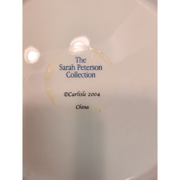 VINTAGE SARAH PETERSON RAINBOW TROUT SERVING PLATE 9” SIGNED CARLISLE HARTSTONE - Picture 4 of 6